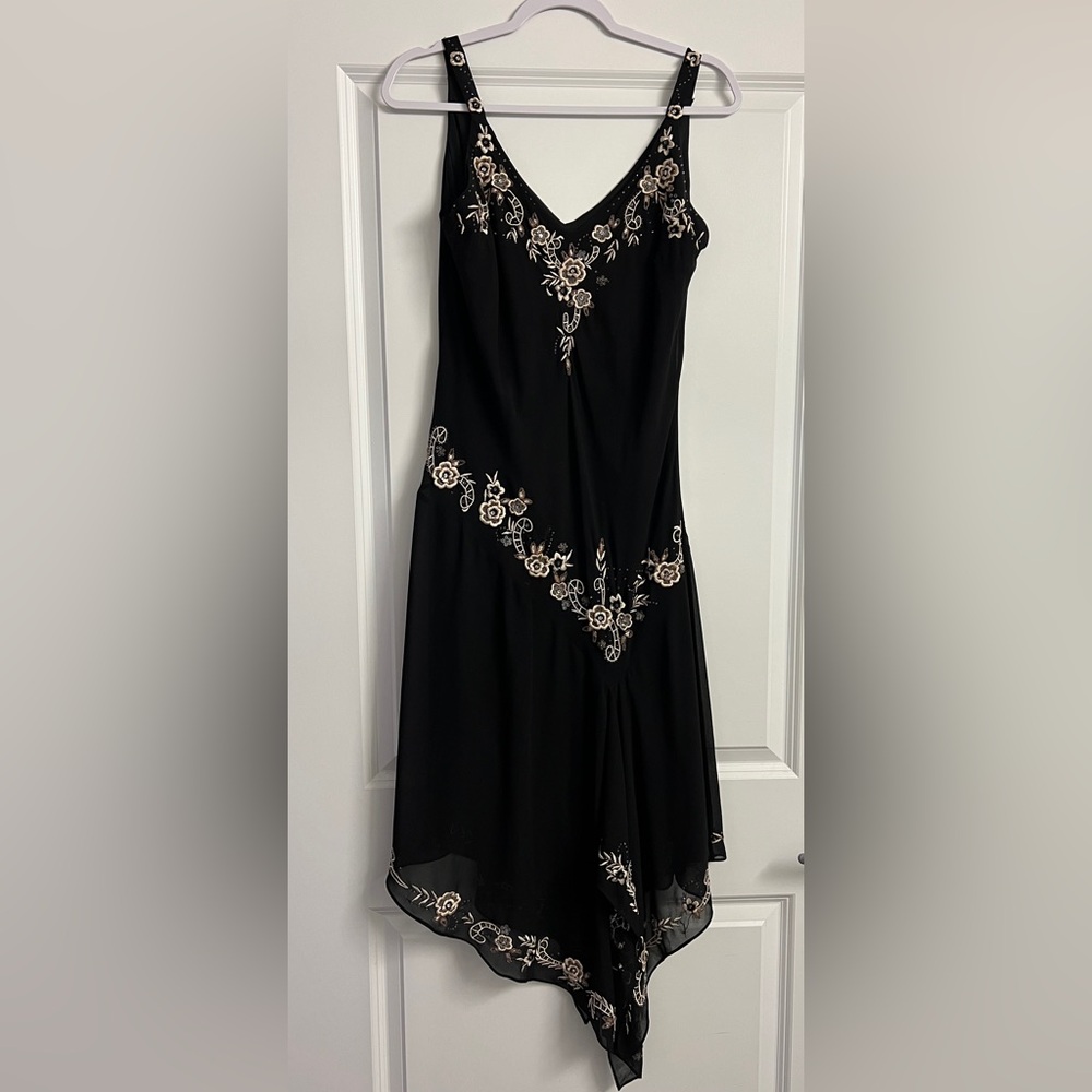 Embroidered Black R&M Richards Dress